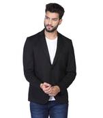 black plain polycotton blazer