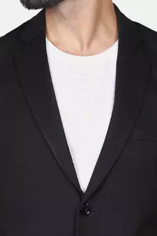 black plain polycotton blazer