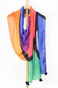 Valeria satin digital printed scarf