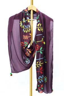 Alejandra satin digital printed scarf