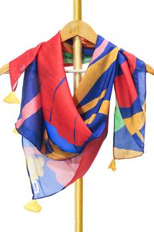 Aurelia  satin digital printed scarf