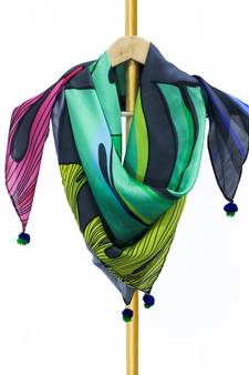 B  rbara satin digital printed scarf