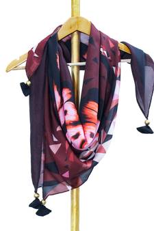 Antonia satin digital printed scarf