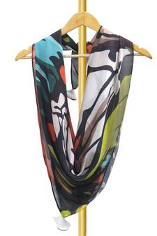 Abril satin digital printed scarf