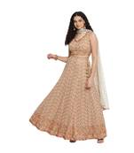 Georgette Cream Lehenga Choli