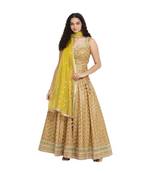 Mustard Georgette Lehenga Choli
