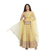 Perfect Georgette Yellow Lehenga Choli