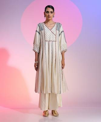 Beaded And Resham Kalidar Set 1