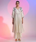 Beaded And Resham Kalidar Set