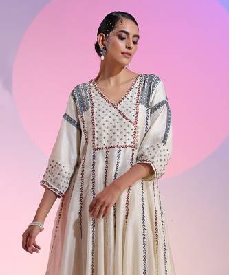 Beaded And Resham Kalidar Set 3