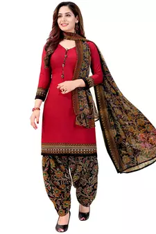 Anny Deziner Womens Cotton Printed kurta salwar with dupatta Set With Ineer (Ready To Wear)