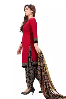 Anny Deziner Womens Cotton Printed kurta salwar with dupatta Set With Ineer (Ready To Wear)