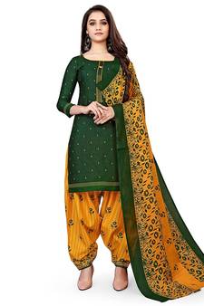 Anny Deziner Womens Cotton Printed kurta salwar with dupatta Set With Ineer (Ready To Wear)