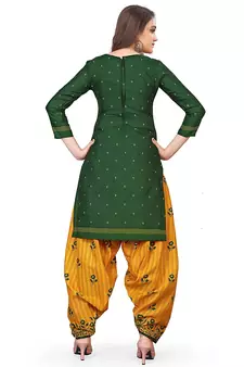 Anny Deziner Womens Cotton Printed kurta salwar with dupatta Set With Ineer (Ready To Wear)