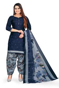 Anny Deziner Womens Cotton Printed kurta salwar with dupatta Set With Ineer (Ready To Wear)
