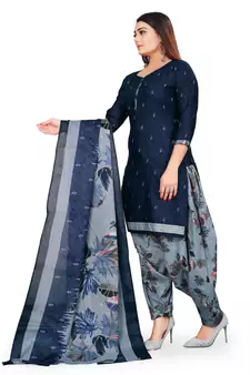 Anny Deziner Womens Cotton Printed kurta salwar with dupatta Set With Ineer (Ready To Wear)