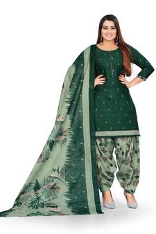 Anny Deziner Womens Cotton Printed kurta salwar with dupatta Set With Ineer (Ready To Wear)