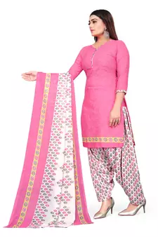 Anny Deziner Womens Cotton Printed kurta salwar with dupatta Set With Ineer (Ready To Wear)