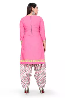Anny Deziner Womens Cotton Printed kurta salwar with dupatta Set With Ineer (Ready To Wear)