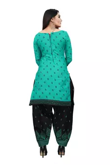 Anny Deziner Womens Cotton Printed kurta salwar with dupatta Set With Ineer (Ready To Wear)