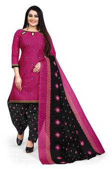 Anny Deziner Womens Cotton Printed kurta salwar with dupatta Set With Ineer (Ready To Wear)