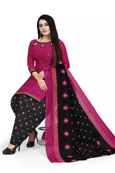 Anny Deziner Womens Cotton Printed kurta salwar with dupatta Set With Ineer (Ready To Wear)