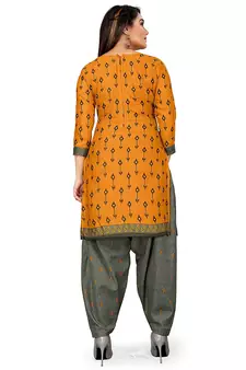 Anny Deziner Womens Cotton Printed kurta salwar with dupatta Set With Ineer (Ready To Wear)