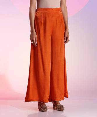 Oversized Rust Orange Gotta Patti Kalidar Set 5