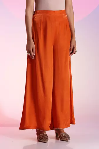 Oversized Rust Orange Gotta Patti Kalidar Set