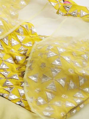 Ethnovogue Ready To Wear Yellow Embroidered Gown With Cape 4