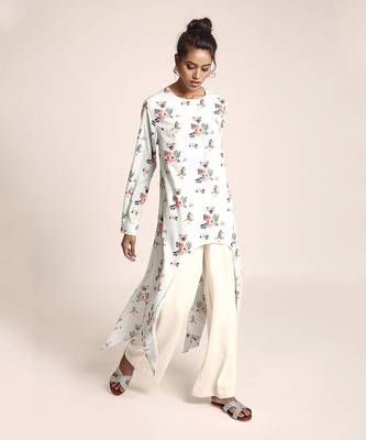 PS Pret by Payal Singhal Blue Printed Art Crepe Tunic 1