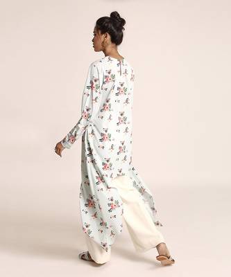 PS Pret by Payal Singhal Blue Printed Art Crepe Tunic 3