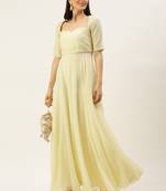 Ethnovogue Ready To Wear Off White Embroidered N Sequins Gown