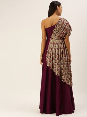 Ethnovogue Ready To Wear Multicolorcolored Embroidered Indo Western Gown 2