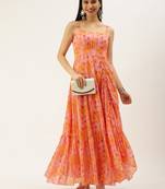 Ethnovogue Ready To Wear Multicolorcolor Asymmetric Gathered Gown