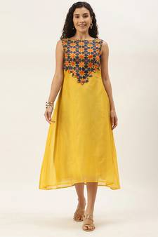 Ethnovogue Ready To Wear Multicolorcolored Printed Calf Length Dress