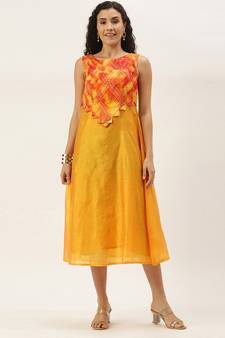 Ethnovogue Ready To Wear Multicolorcolored Printed Calf Length Dress