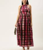 Ethnovogue Ready To Wear Multicolorcolored Digital Printed Gathered Dress