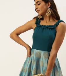 Ethnovogue Ready To Wear Blue Rayon Kali Style Gown