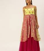 Ethnovogue Ready To Wear Mint Green Organza N Layered Style Gown