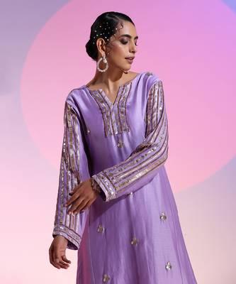 Gotta And Sequin Kurta Set 3