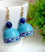 Blue agate jhumkas