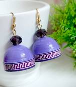 Purple agate jhumkas