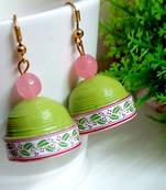 Green agate jhumkas