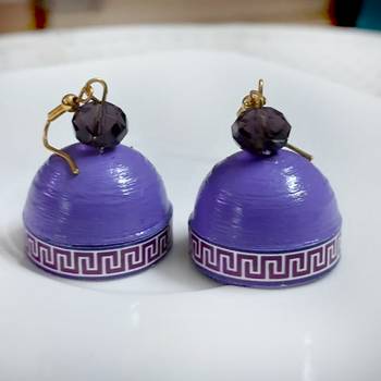 Purple agate jhumkas 2