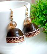 Brown agate jhumkas