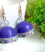 Purple agate jhumkas