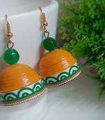 Orange agate jhumkas