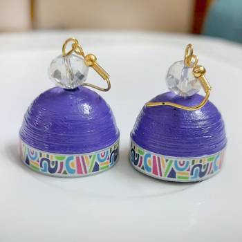 Purple agate jhumkas 2