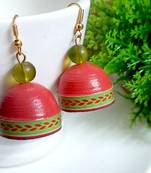 Red agate jhumkas
